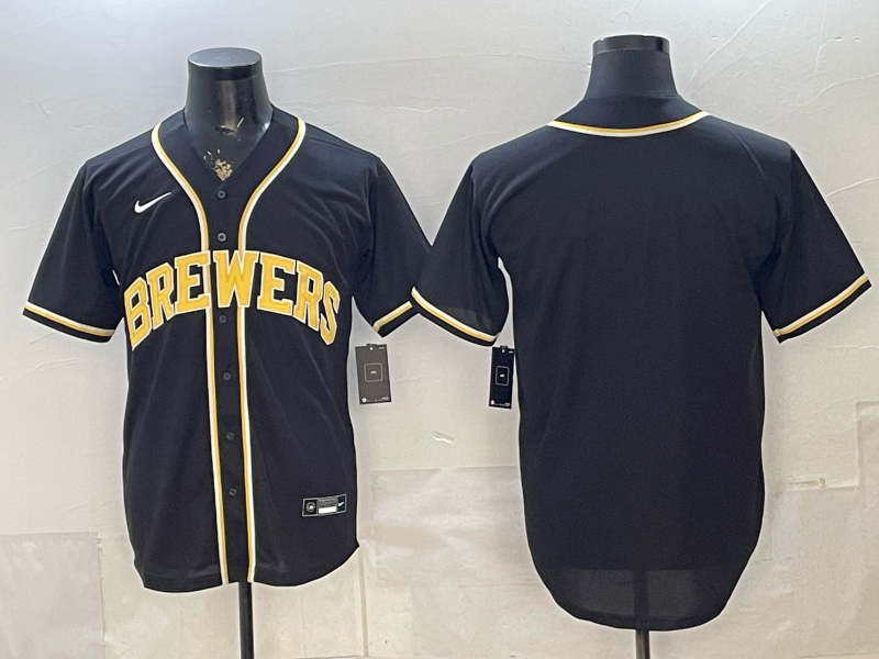 men 2026 Milwaukee Brewers blank black Game Nike MLB Jersey 064728